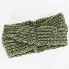 Striped Knitted Headband Solid Hairband Women Winter