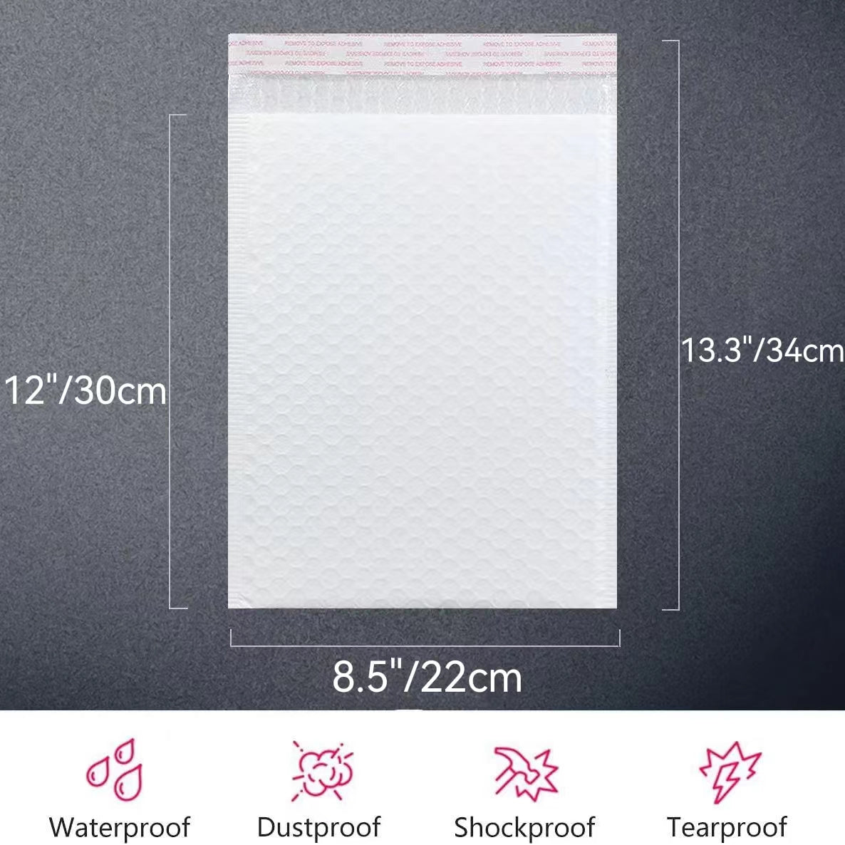 25 Pack Bubble Mailers Self Seal Padded Envelopes Waterproof Bags