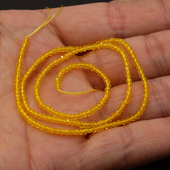 Natural Semi Precious Stone Yellow Spinel Bead 10mm Length