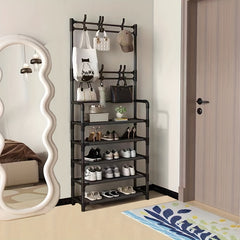 Floor Standing Shoe And Hat Rack Storage Organizer