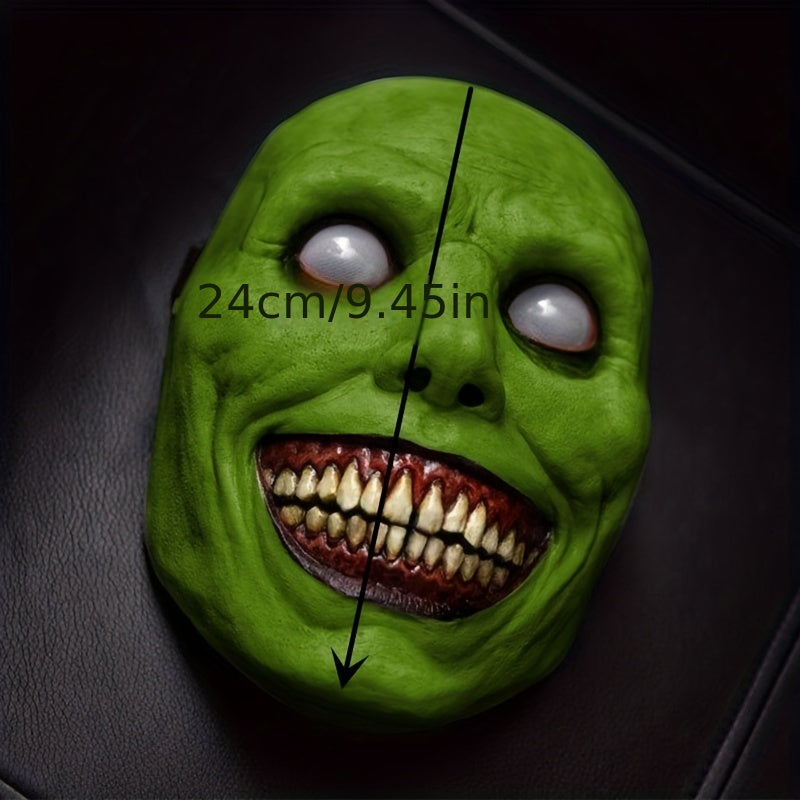 Exorcist Horror Smile Green Face Eye Demon Mask Halloween Mas