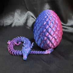 3D Printed Dragon Egg w/ Flexible Figurine Inside