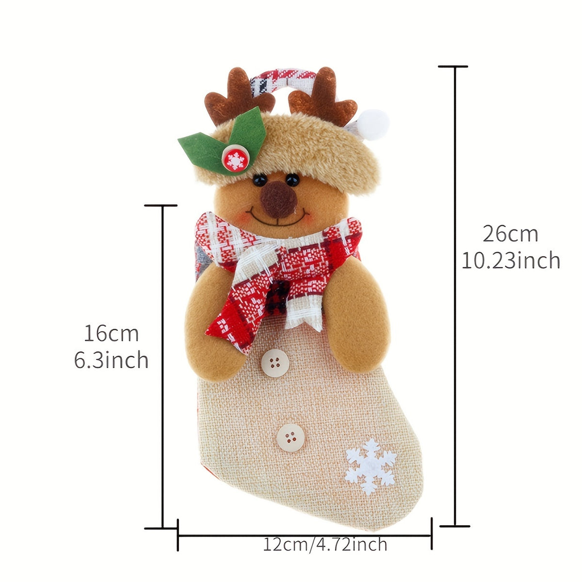 Christmas Santa Claus Socks Tree Pendant Gift Bags Holiday Party Candy Bags