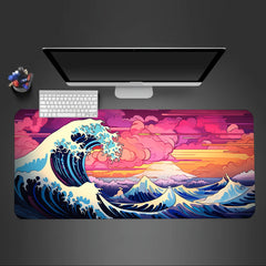 Ocean Wave Mouse Pad Keyboard Desk Pad Non Slip Office Mouse Pad Gift
