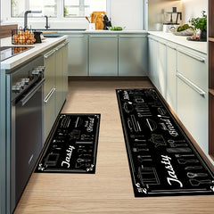 Tableware Pattern Runner Mat Stain Resistant And Anti Skid Carpet