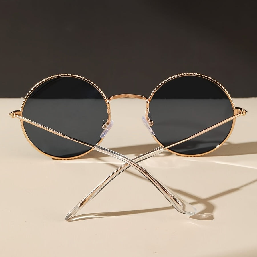 ENSAEJOE Round Frame Retro Men's Glasses Casual Sports Sunglasses
