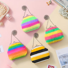Plush Chain Crossbody Bag Children's Shoulder Bag Coin Purse