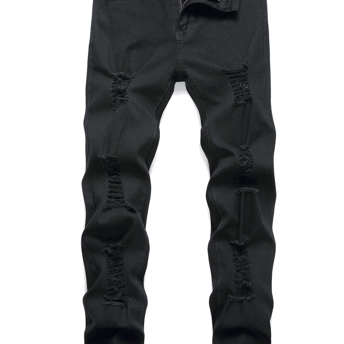Slim Fit Jeans Men Casual Mid Stretch Denim Pants