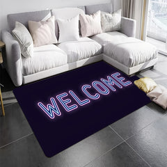 Minimalist English Letter Print Rug Luminous Welcome Front Door Mat