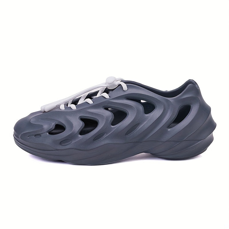 Men's Lace Up Foam Sandals Lightweight Quick drying Non Slip Slippers Clogs