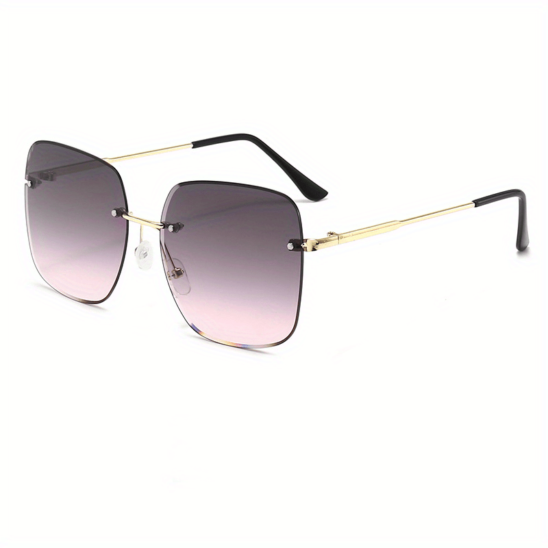 Ombre Lens Sunglasses Polarized Thin Metal Temple Eyewear