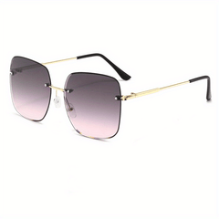 Ombre Lens Sunglasses Polarized Thin Metal Temple Eyewear