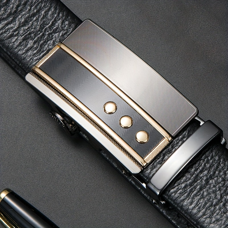 Men's Automatic Buckle Leather Business Casual Belt