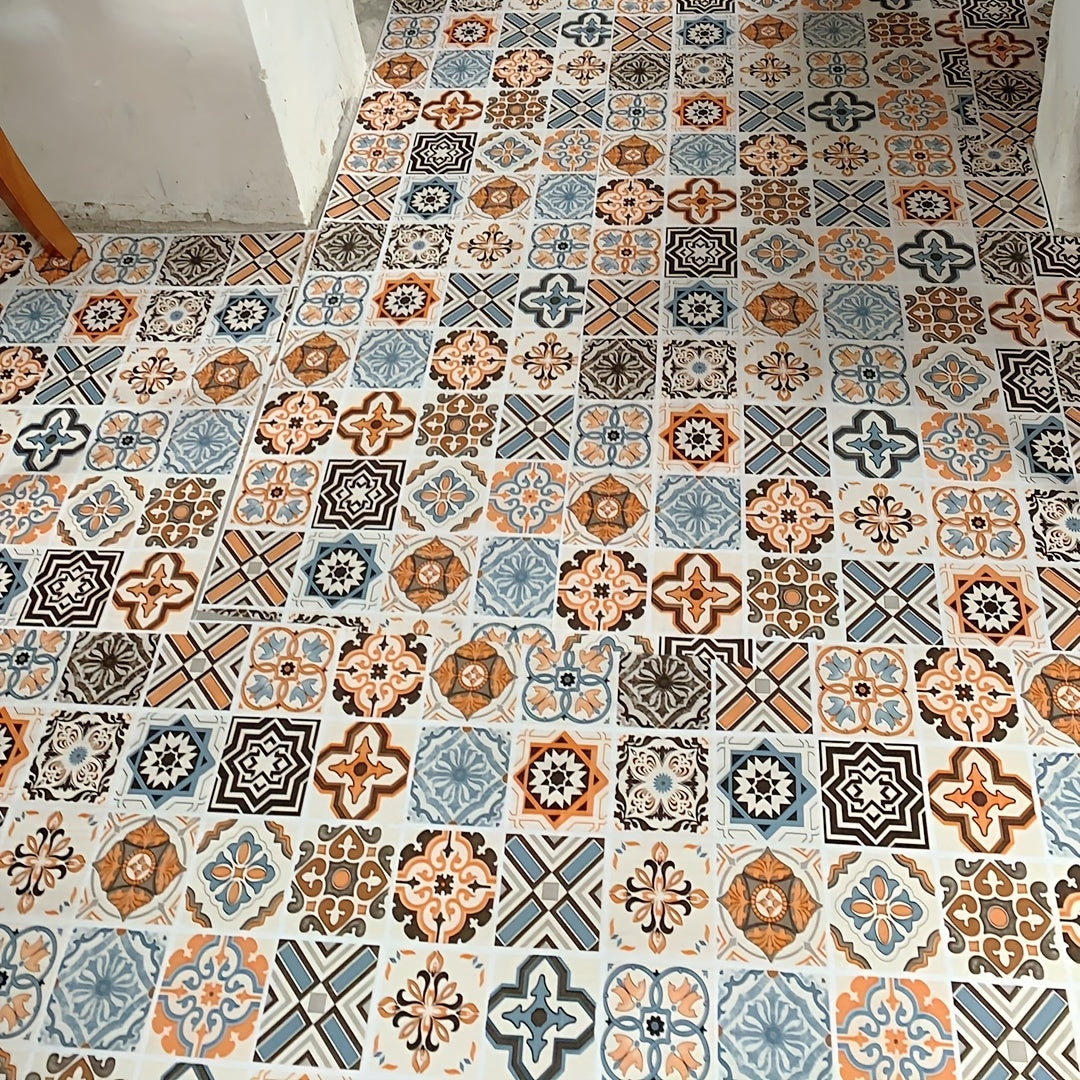 Waterproof PVC Vinyl Floor Sticker Self Adhesive Tiles