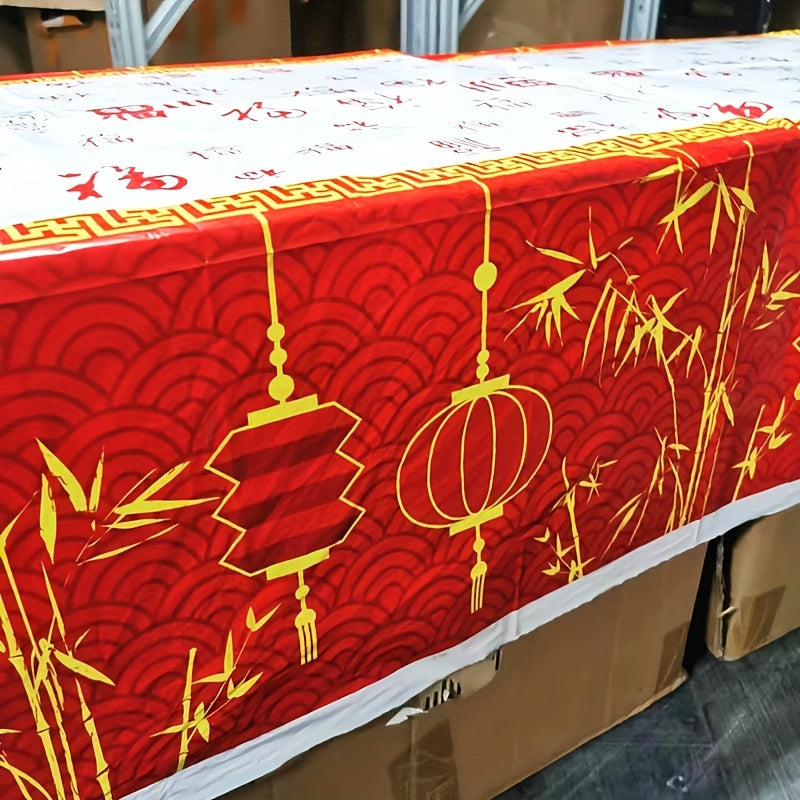 Chinese Year Decoration Tablecloth Happy Year Table Decor
