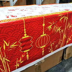 Chinese Year Decoration Tablecloth Happy Year Table Decor