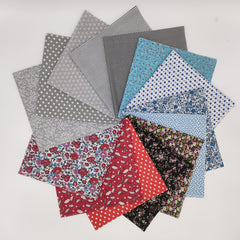 14pcs Plain Cotton Square Fabric Patchwork Fabric DIY Pre cut Cloth Craft Sewing
