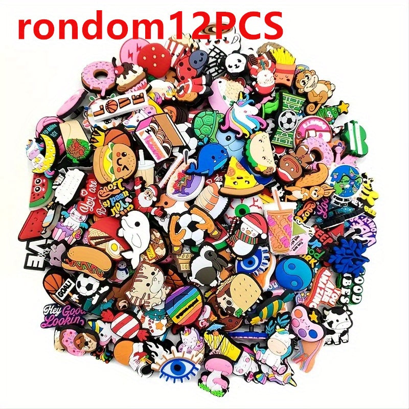 Random Funny Shoe Charms Decoration 12/22/52/102pcs