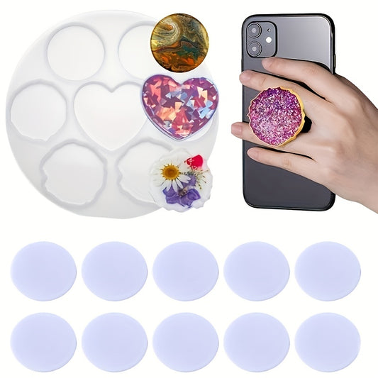 Round Phone Stander Silicone Mold for DIY Mobile Phone Bracket