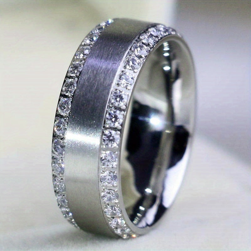 Couples Rings Set Stainless Steel Wedding Engagement Rings