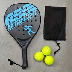 Lightweight Padel Racket With 3 Balls & Mesh Storage Bag
