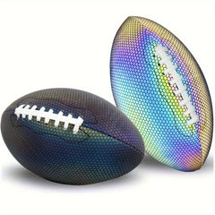 Colorful Honeycomb Pattern Reflective American Football