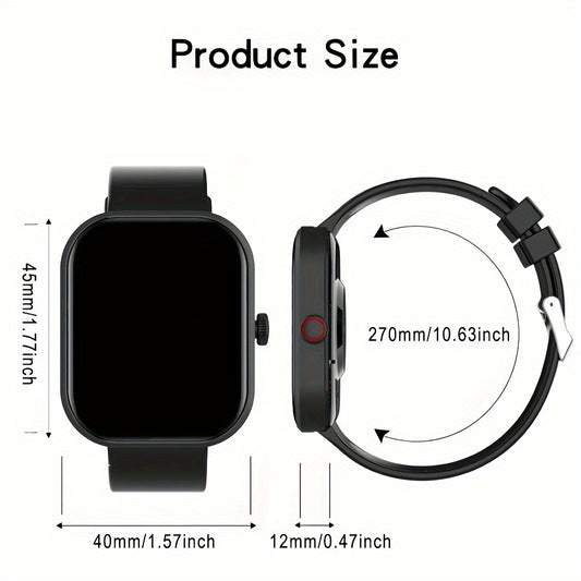 2.01 Inch Unisex Smartwatch with Wireless Calling & Message Alerts