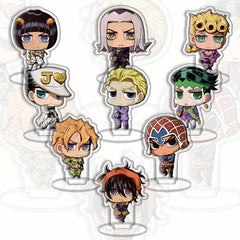 9pcs Mini Anime Stand Figure Toys Set