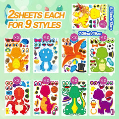 DIY Dinosaur Party Sticker Kit