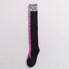 Chicken Feet Pattern Over The Knee Socks Women's Stockings