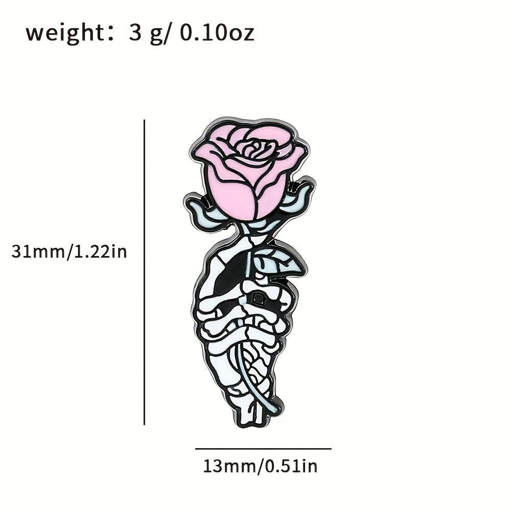 Halloween Series Skull Alloy Brooch Clothes Bag DIY Decor