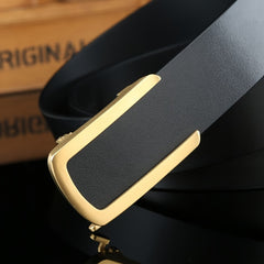 Men's Durable Cowhide Belt with Stainless Steel Buckle