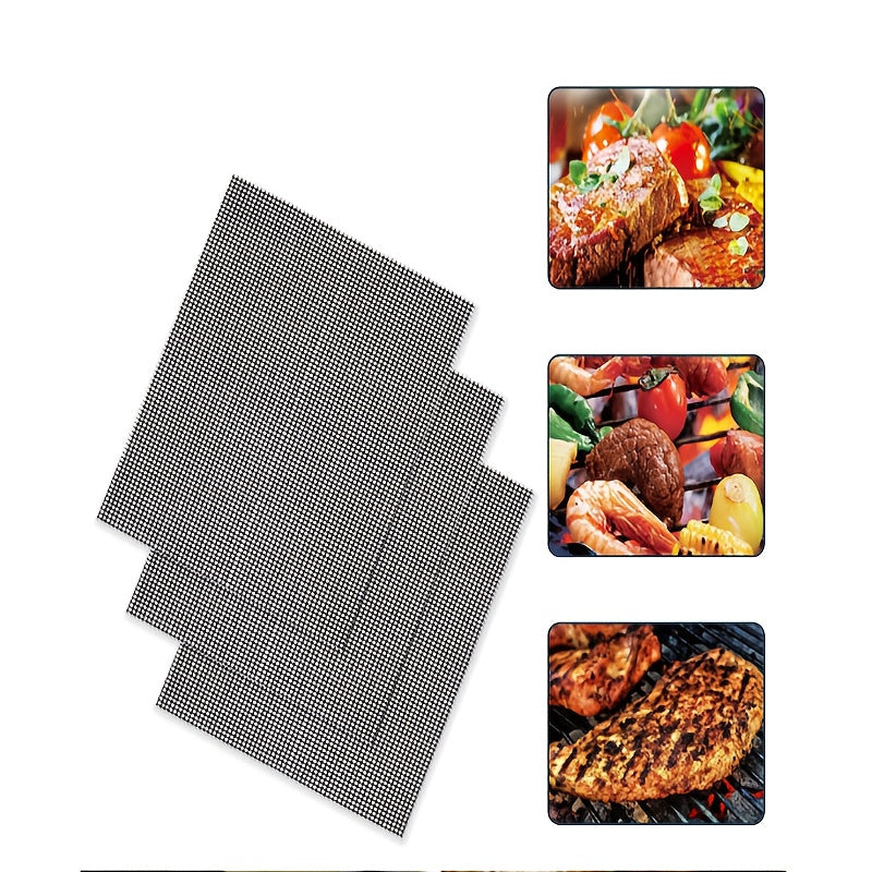 3pcs BBQ Grilling Mesh Non Stick Grill Reusable Round Mesh