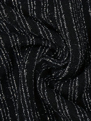 Women's Plus Glitter Stripe Elastic High Rise Flared Leg Trousers
