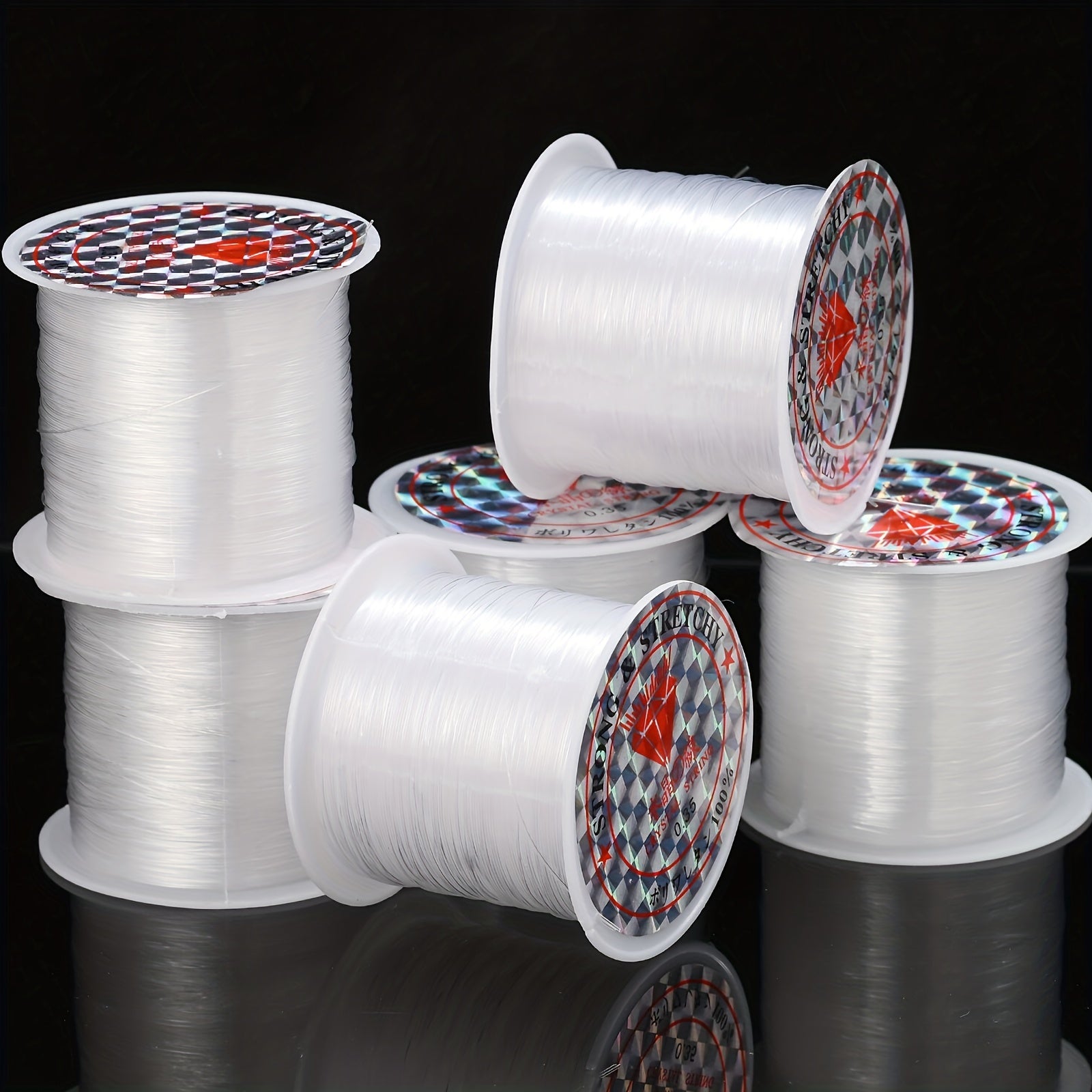 0.8mm Transparent Fish Line Non-Stretch Beading Thread for Jewelry Making