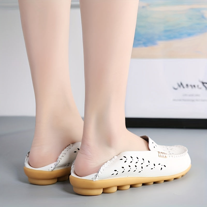 Women's Hollow Out Closed Toe Slip On Shoes