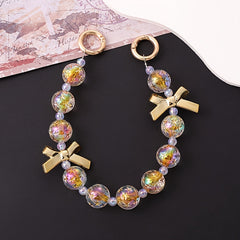 Colorful Starry Sky Acrylic Beads Chain Bow Accessories for Girl's