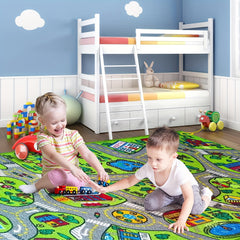 1pc Traffic Car Mat Kids Toy Cars Non Slip Rug Boys Play Mat Road Rug