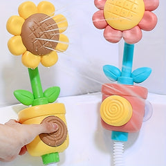 Sunflower Shower Toy - Press And Spray Water Play for Kids Bathing