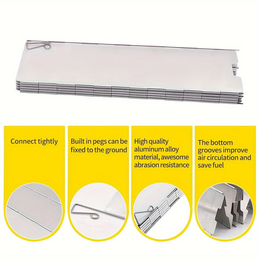 Aluminum Stove Windproof Plate for Outdoor Camping