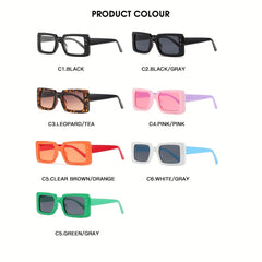 Polarized Classic Women Sunglasses Rectangular Candy Party Eyeglasses