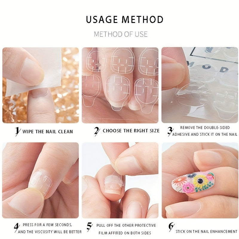 10 Nail Adhesive Tabs Waterproof Nail Glue Sticker