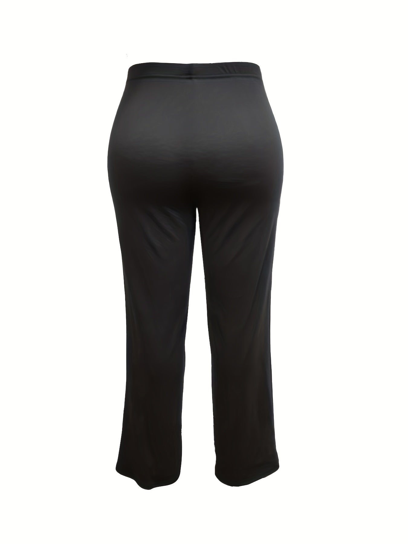  Casual Pants Women's Plus Solid Straight Leg Pants