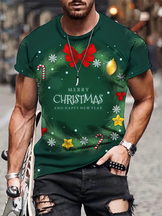 Christmas Style Pattern Men's T Shirt - Short Sleeve Top