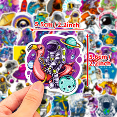 50pcs Space Explorer Vinyl Stickers for Water Bottle