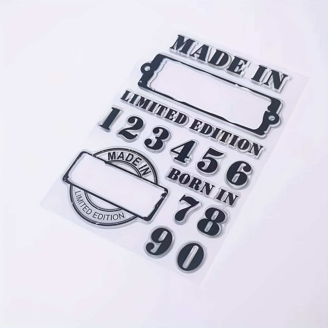 Numbers Stamps & Labels Clear Stamps for Card Making & DIY Scrapbook Album