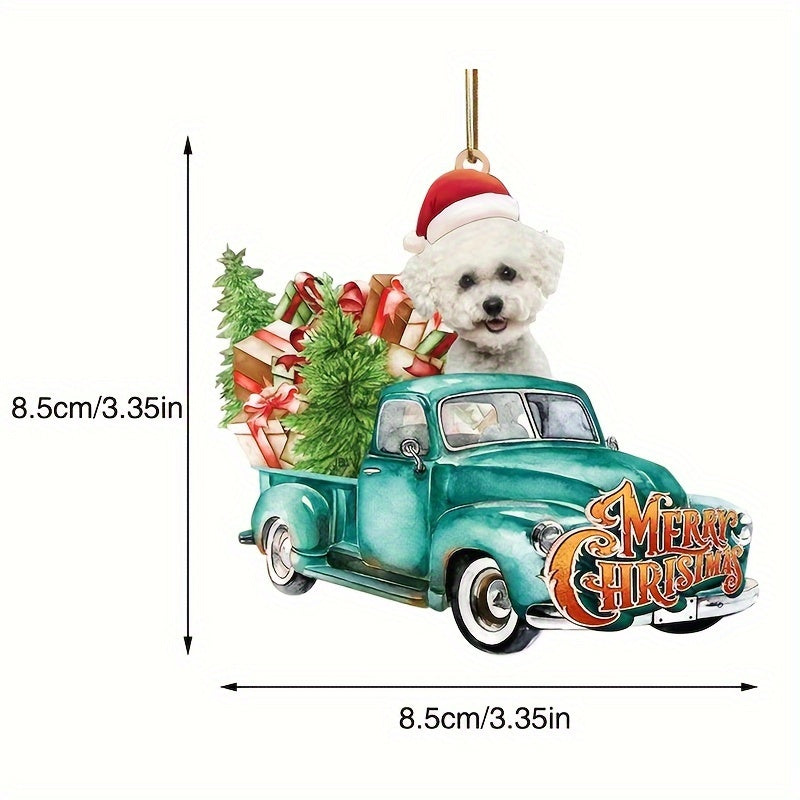 Animal Pattern Acrylic Christmas Tree Decoration Pendant