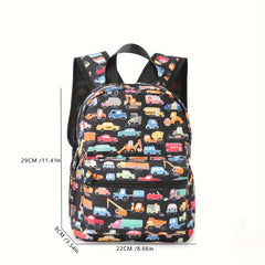 Cartoon Pattern Large Capacity Backpack Casual School Bag with Multiple Pockets