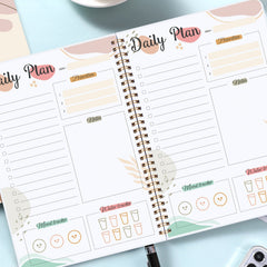 BUBU Daily Planner Undated Hourly Schedule Notebook With To Do List