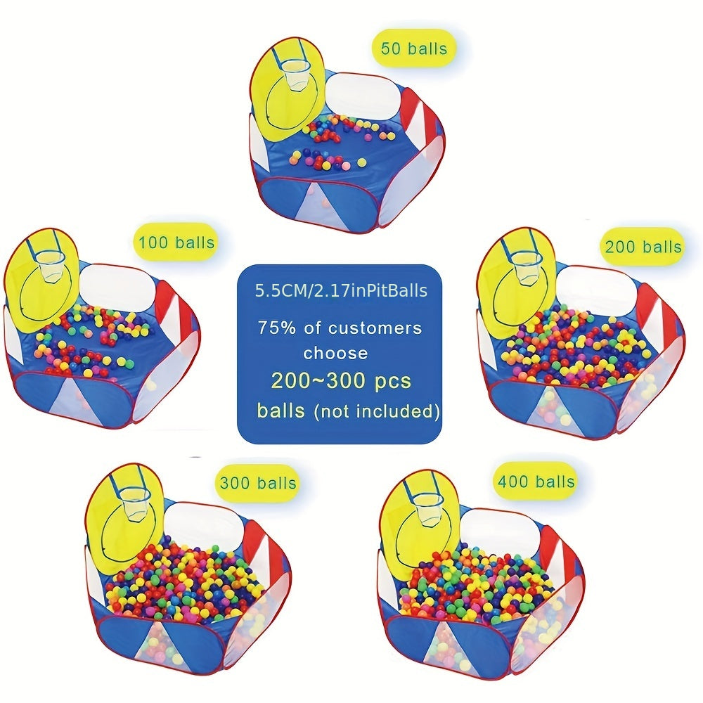 4 Ft Large Pop Up Ball Pit Tent for Toddlers with Zipper Storage Bag
